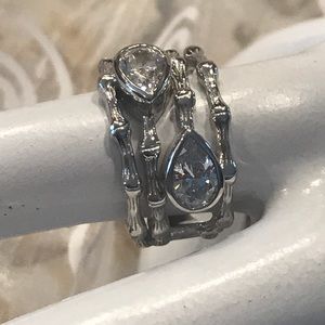 Zirconia made from Swarovski Bypass Ring 2.70 ctw Size 7